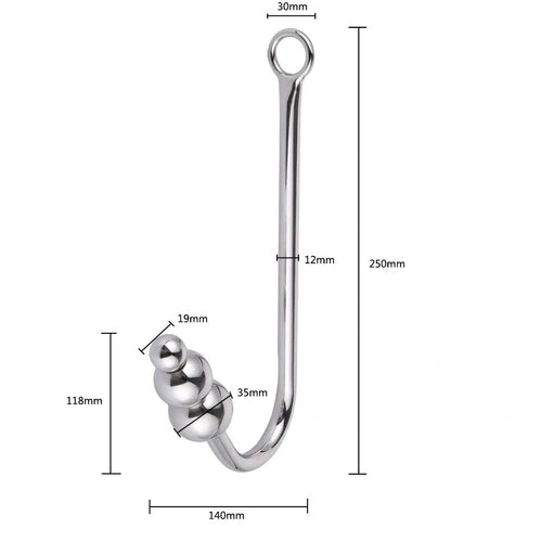 Collar Anal with Elegant Hook Cuffs Beaded 5334 and 0311